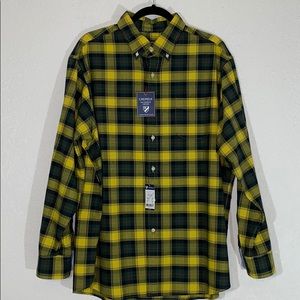 Cremieux Classics Green and Yellow Plaid Shirt     A